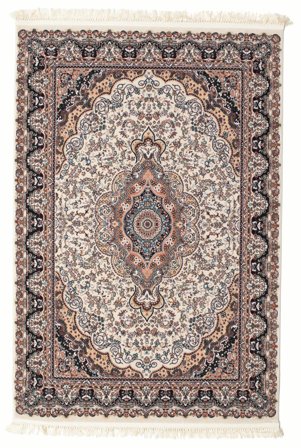 Medallion Mahendra Taupe Brown/Cream Beige Small Oeko-Tex Rug