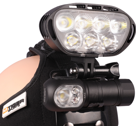 M Tiger Sports S.A.S -ladattava otsalamppu, 600 lm - M Tiger Sports