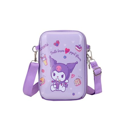 Sanrio Kuromi Messenger Bag för Dam, Anime Hårdskalsväska