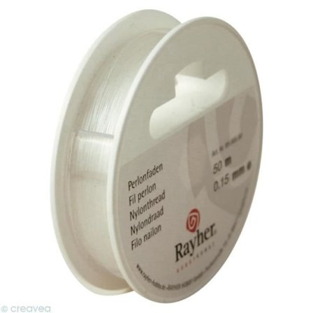 Transparent nylon thread - RAYHER - Model - 0,15 mm - 50 m - Ideal for jewelry and decoration