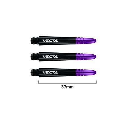 Ejes de dardos Winmau 2025 Vecta Negro/Púrpura / Intermedio