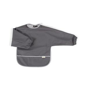 Filibabba Stone Grey/Cloudy Sleeved Bib One Size - Baby feeding - One size - Grey