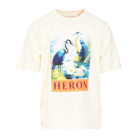 Heron Preston Graphic Print T-shirt , Wit , Heren , Maat: L