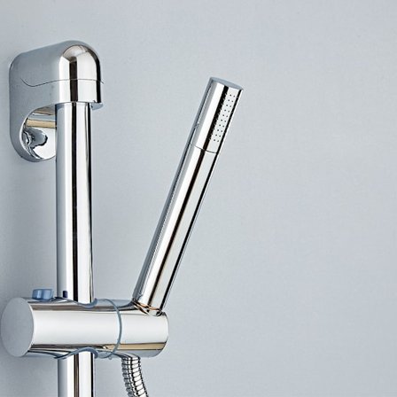 Brusesæt, 1 stråle, håndbruser med anti-skoldning og vandbesparelse