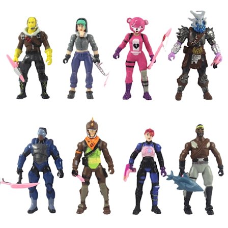 8 stk. Fortnite Figurer 9CM julegaver Gave