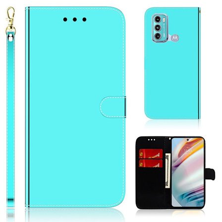 Mirror Motorola Moto G40 Fusion / Moto G60 Läppäkotelo - Syaani