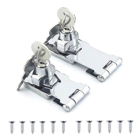 2 kpl Ruostumattomasta Teräksestä Valmistettuja Lukkojen Lukkosarjaa Oviin Ja Kaappeihin, Laatikon Oviin Ja Lukkoihin (2,5" Ja"