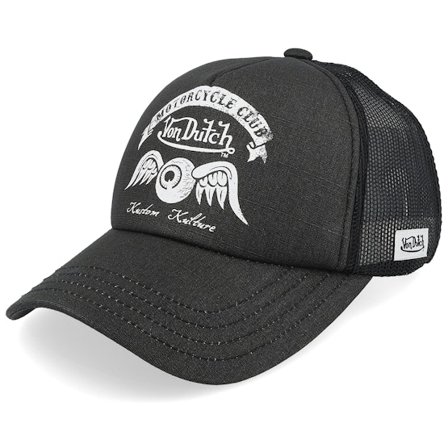 Von Dutch - Sort trucker Kasket - Kids Crew Black A-Frame Trucker @ Hatstore