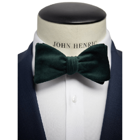 John Henric Self Tied Velvet Bow Tie Kostymtillbehör Herr Grön ONESIZE