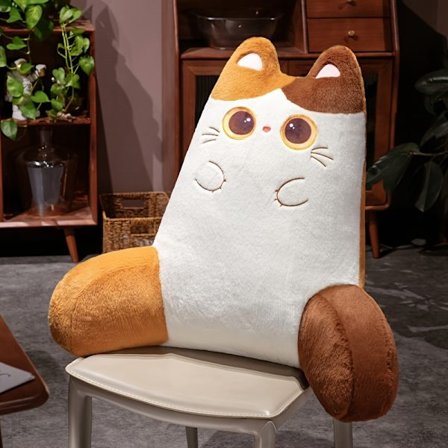 Nyhed i 2025, hævet og forstørret katte-taljestøtte til kontorarbejdere, der ikke bliver trætte af at sidde i lange perioder, læsepude, spil...