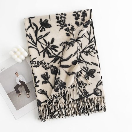 Vinterimitation kashmirscarf, mönster 65*180CM