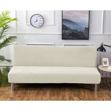 Sofföverdrag stretch sofföverdrag elastan beige M 150-190 cm