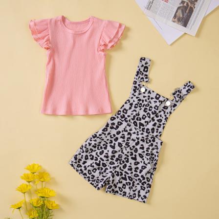 Summer Light Lyx Barnstil Flickor Kostym Toppar Overall Kostymer B
