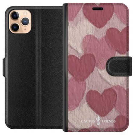 Yhteensopiva Lompakkokotelo Apple Apple iPhone 11 Pro Max Cactus and Friends - Blush Paper Hearts