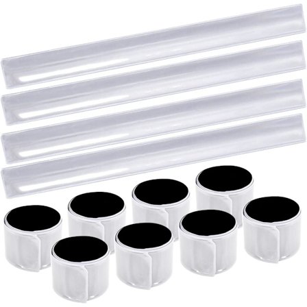 Vit reflexarmband reflextejp barncykel säkerhetsben byxor reflexklämma hög synlighet fotled arm handledsband fluo band