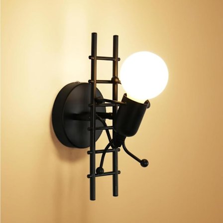 Luova moderni seinävalaisin, sisätilojen seinävalaisinkoriste, taiteellinen hahmoseinävalaisin E27 lastenhuoneeseen, makuuhuoneeseen, eteiseen, 