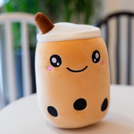 35cm Söt Simulering Mjölk Te Cup Kudde Plyschleksak Brun