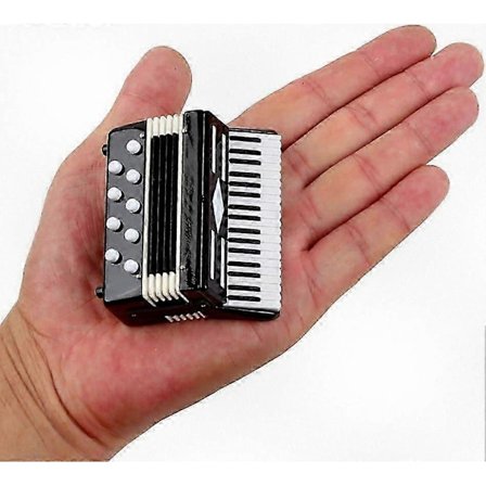 Kompakti käsi-harmonikan pienoismalli - Mini soitin keräilyyn nukkekotiin ja sisustukseen