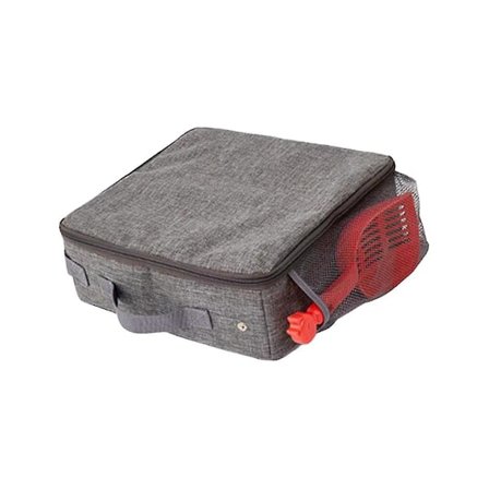Foldbar Kattebakke til Rejser Lækagesikker med Lynlås Låg Bærbar Kattetoilet til Hotel Bil Udendørs 30 X 30cm