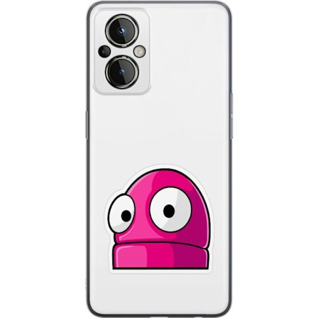 Yhteensopiva Puhelinkuori OnePlus OnePlus Nord N20 5G Pinkki sarjakuvahahmo suurilla silmillä leikkisässä ja humoristisessa tyylissä
