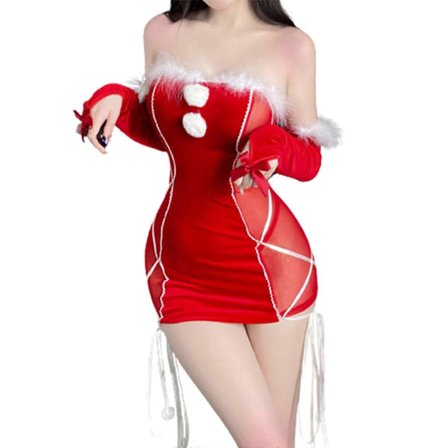 Dame Sexy Juleantrekk Sexy Jule Cosplay Undertøy Uartig Julekjole Sexy Julekostyme Juleklær One Size