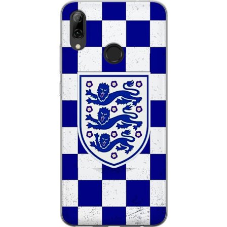 Yhteensopiva Puhelinkuori Huawei Huawei P smart 2019 Graafinen shakkiruudukkokuviointi sinisellä ja valkoisella, klassisella heraldisella vaakunalla,