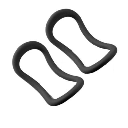 Calf Toning Fitness Ring Sæt - Bløde TPE Pilates & Yoga Magic Circles (2-pak) til Stræk, Skulderåbning og Rygmassage Black