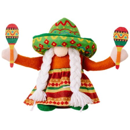 Sjov Mexico dværg dukke dekoration unik gnome dukke pynt bordplade dekoration
