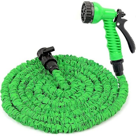 Utvidbar hageslange vannslange - vannslange med 7 funksjoners spraydyse, 50FT sammenleggbar hageslange vannslange for hagebil kjæledyrvask. Z