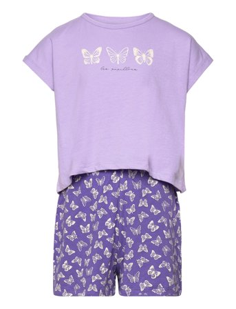 Nkfnightset Cap Butterfly Purple Name It