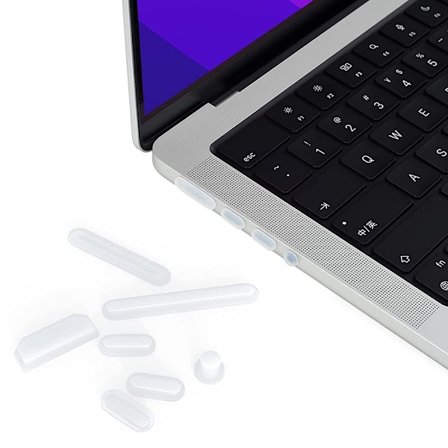 HAT PRINCE Dammplugg Silikon Set MacBook Air 13"/Pro 14"/Pro 16" Vit