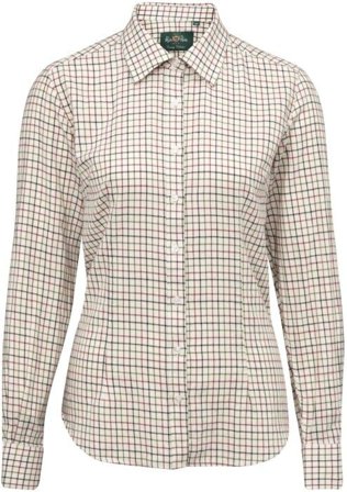 Alan Paine W's Bromford Shirt 2 Red Check - Langermede Skjorter