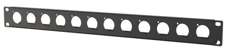 Lanview 1U rack panel with 12 holes
