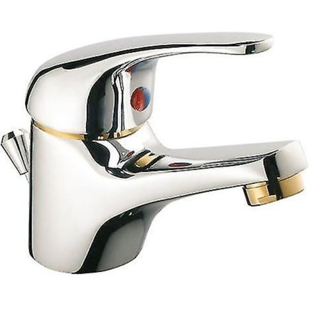 Krom/guld Tvättställsblandare