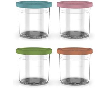 Ninja-NC300EU Glassbyttor 4-pack-4-pak med iskrembeholdere for CREAMi NC300EU iskremaskin-Cooking-Ismaskiner