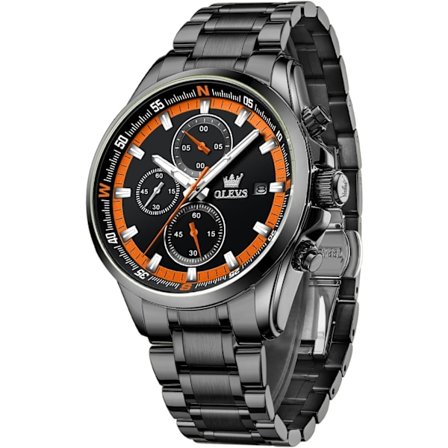 Herrklockor kvarts modeklockor, vattentäta, klassiska självlysande analoga tidtagare Mest populära armbandsur i rostfritt stål...