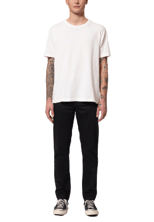 Nudie Jeans Steady Eddie II Dry Everblack Herr Svart W30/L34