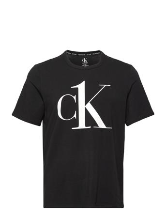 S/S Crew Neck T-shirts Short-sleeved Svart Calvin Klein