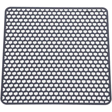 Varmebestandig Blød Silikone Standard Køkkenvask Måtte til Køkkenvask (Grå), One Size
