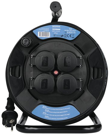 Nordic Quality Kabeltrommel H07RN-F 3x2,5mm², 15m