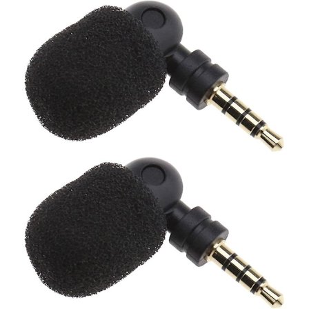 2 kpl 3,5 mm Mini-mikrofonia äänikortille, matkapuhelimelle, tabletille, kannettavalle tietokoneelle, pöytätietokoneelle, lahjaksi