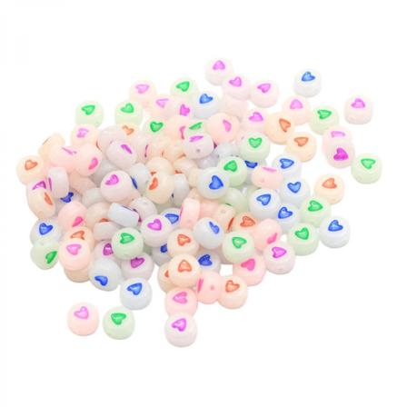 500 st Akrylpärlor 7 mm Halsband Smyckenstillverkning Hantverksmaterial Bokstäver