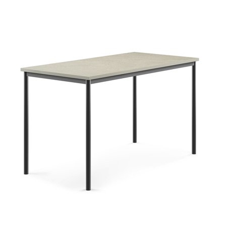 Tisch SONITUS, 1600x800x900 mm, Linoleum hellgrau, anthrazit