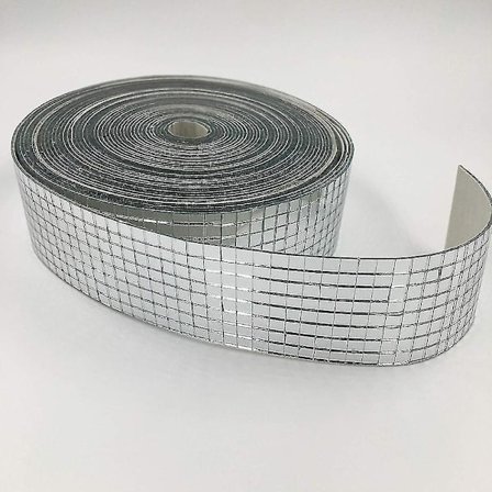 30cm rulle selvklæbende ægte glas håndværk mini firkantede og runde spejle mosaikfliser til gør-det-selv-håndværk, kugle, boligindretning