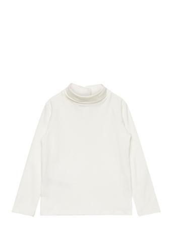 Turtleneck Long-Sleeved T-Shirt T-shirts Turtleneck Hvit Mango*Betinget Tilbud