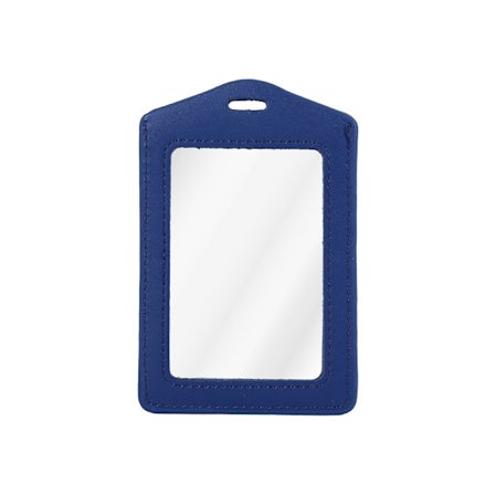 2-pak ID-kortholdere, lavet af PU-materiale, til adgangskort/ID-kort - Sort