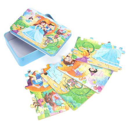 60 stk. Cartoon mønster puslespil farverige søde puslespil børn pædagogisk legetøj gave #2