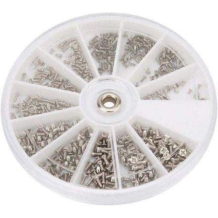 600 stk. Mini Kryss Flat Head Skruer M1/M1.2/M1.4/M1.6 Rustfritt Stål Forsenkede Skruer for Briller Klokker Telefon