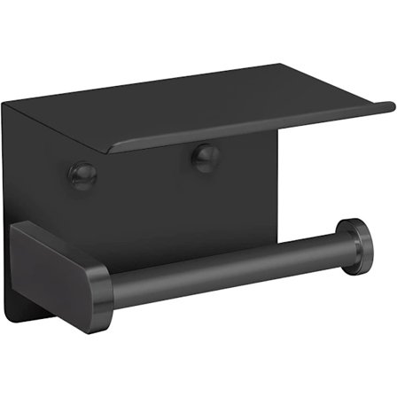 Itseliimautuva paperiteline puhelintelineellä, SUS 304 ruostumatonta terästä, seinään asennettava paperiteline - ruostumaton ja WC-paperi