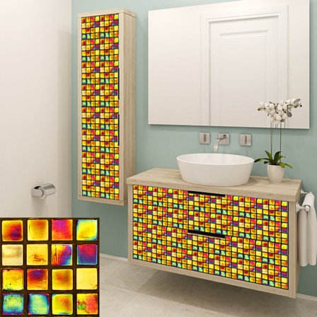 Kakeldekaler mosaik kakeldekaler i ett set om 10